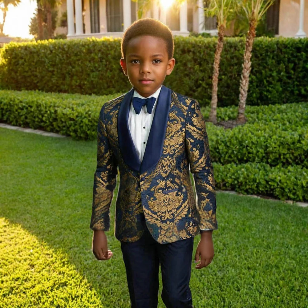 Ensemble 2 Pièces Blazer et Pantalon pour Garçon, Tenue Classique de Haute Qualité pour ixd'Anniversaire, Costume à Coupe Régulière pour Enfant, Porteur d'Anneau de Mariage, Nouvelle Collection