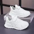 Chaussures décontractées en cuir blanc pour enfants, baskets de course respirantes pour garçons et filles, pour Sports de plein air, marche scolaire, Tennis antidérapantes