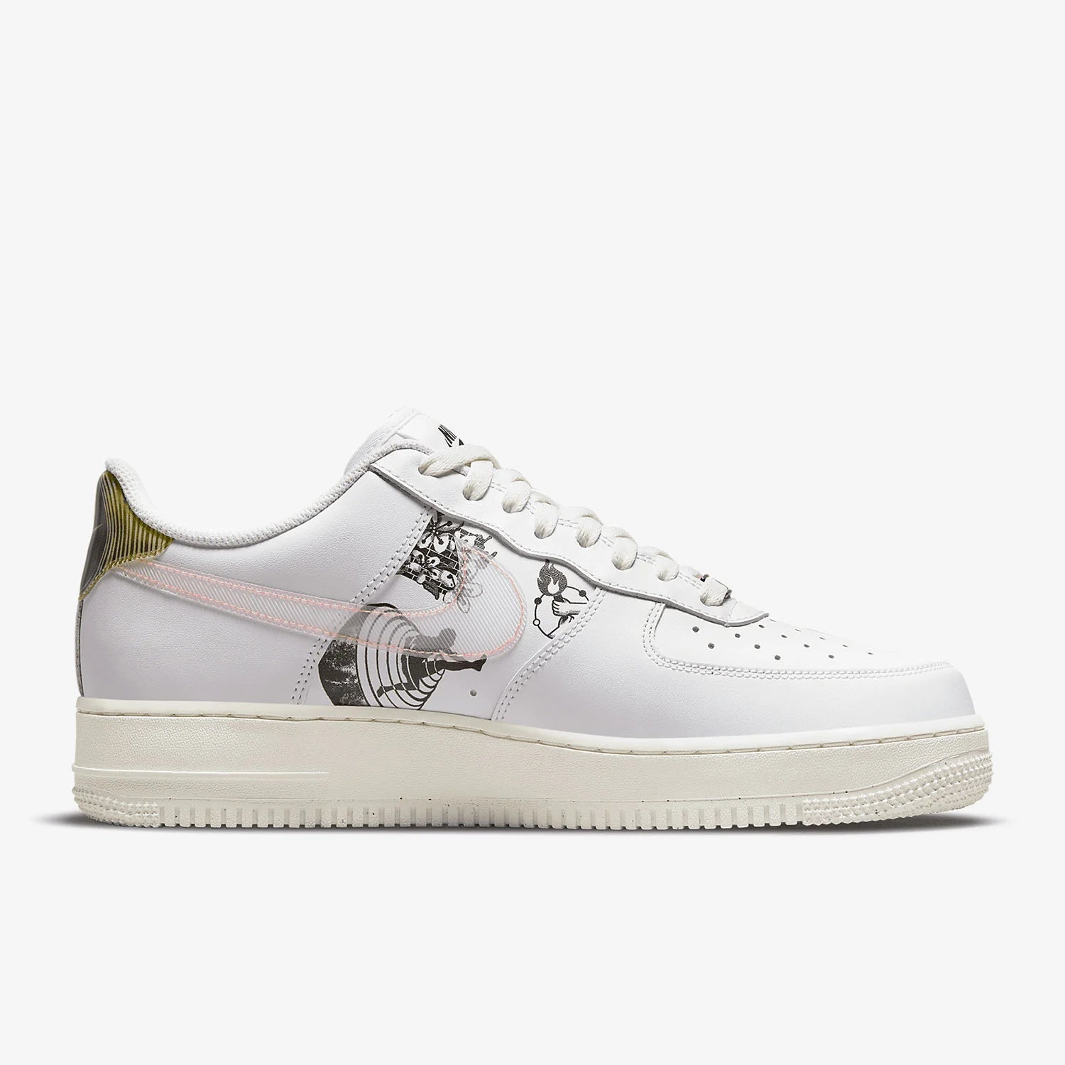 Nike véritable AIR FORCE 1 chaussures de sport et de loisirs pour hommes coupe basse DM5447-111