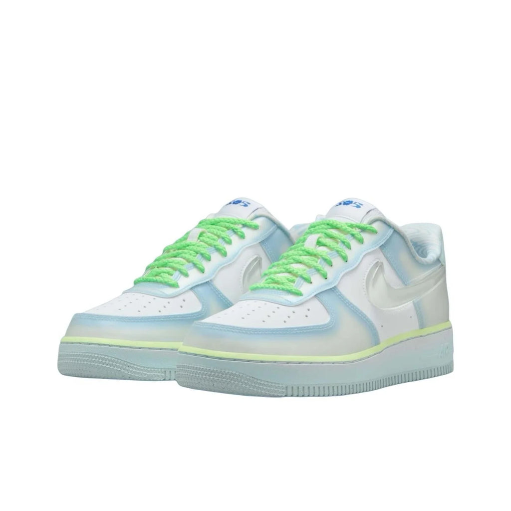 Nike Air Force 1 Skateboard Shoes Chaussures basses pour femme Blanc Bleu Vert