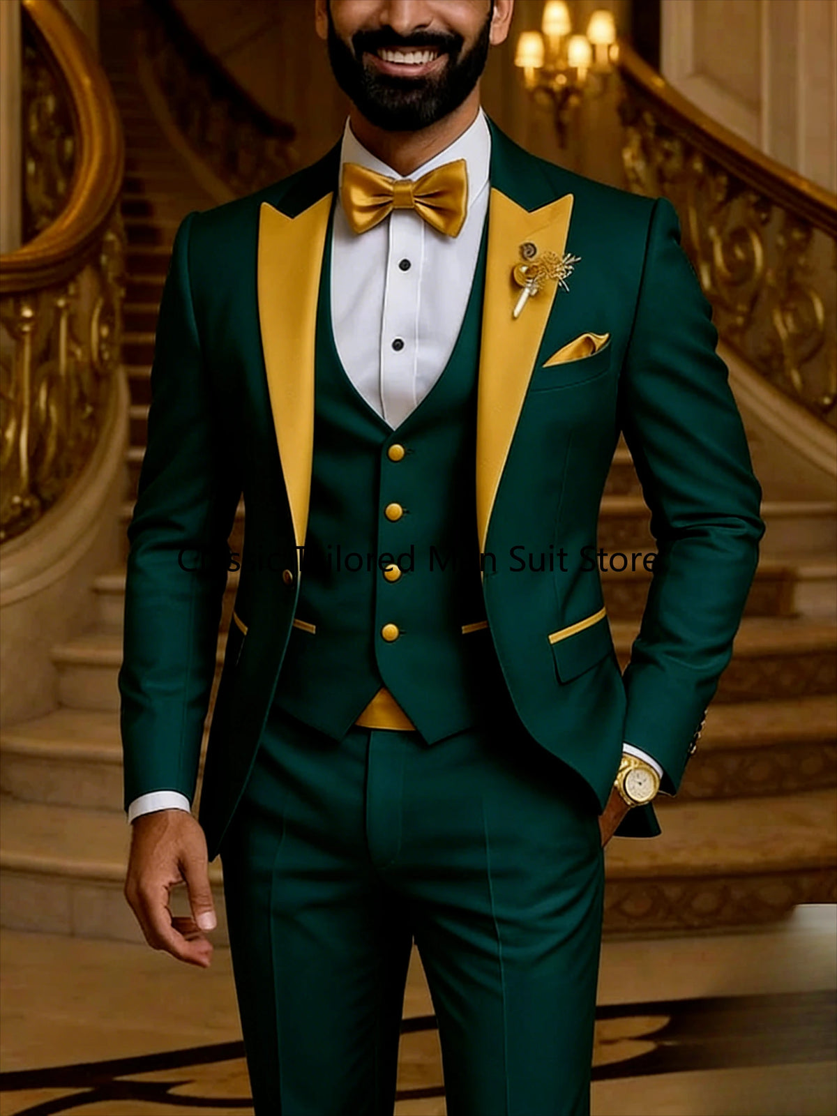 Costume de smoking 3 pièces pour hommes, qualité, robe de travail et de fête de mariage