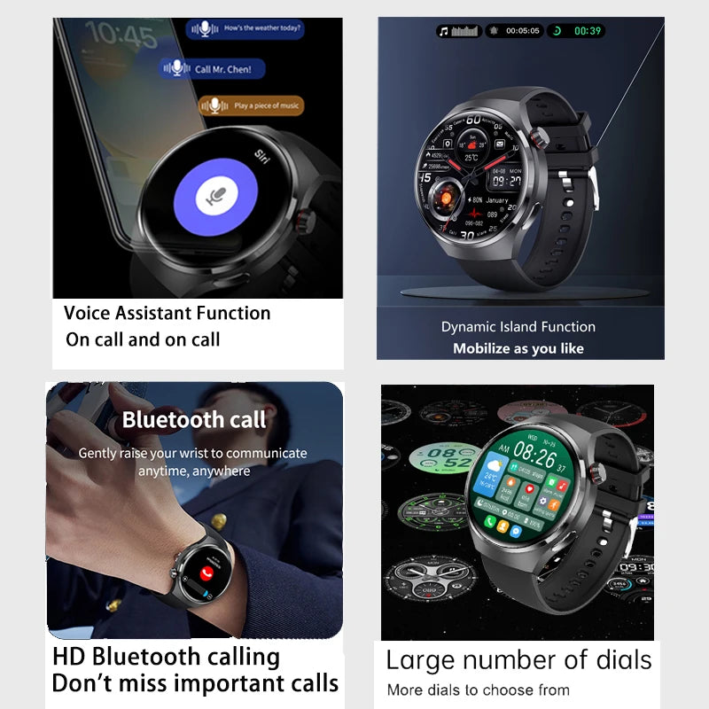 Nouvelle Montre Connectée GPS 4 Pro 2026 pour Hommes, Écran AMOLED 360*360, Fréquence Cardiaque, Appel Bluetooth, Étanche IP68, Montre Intelligente Sportive pour Homme
