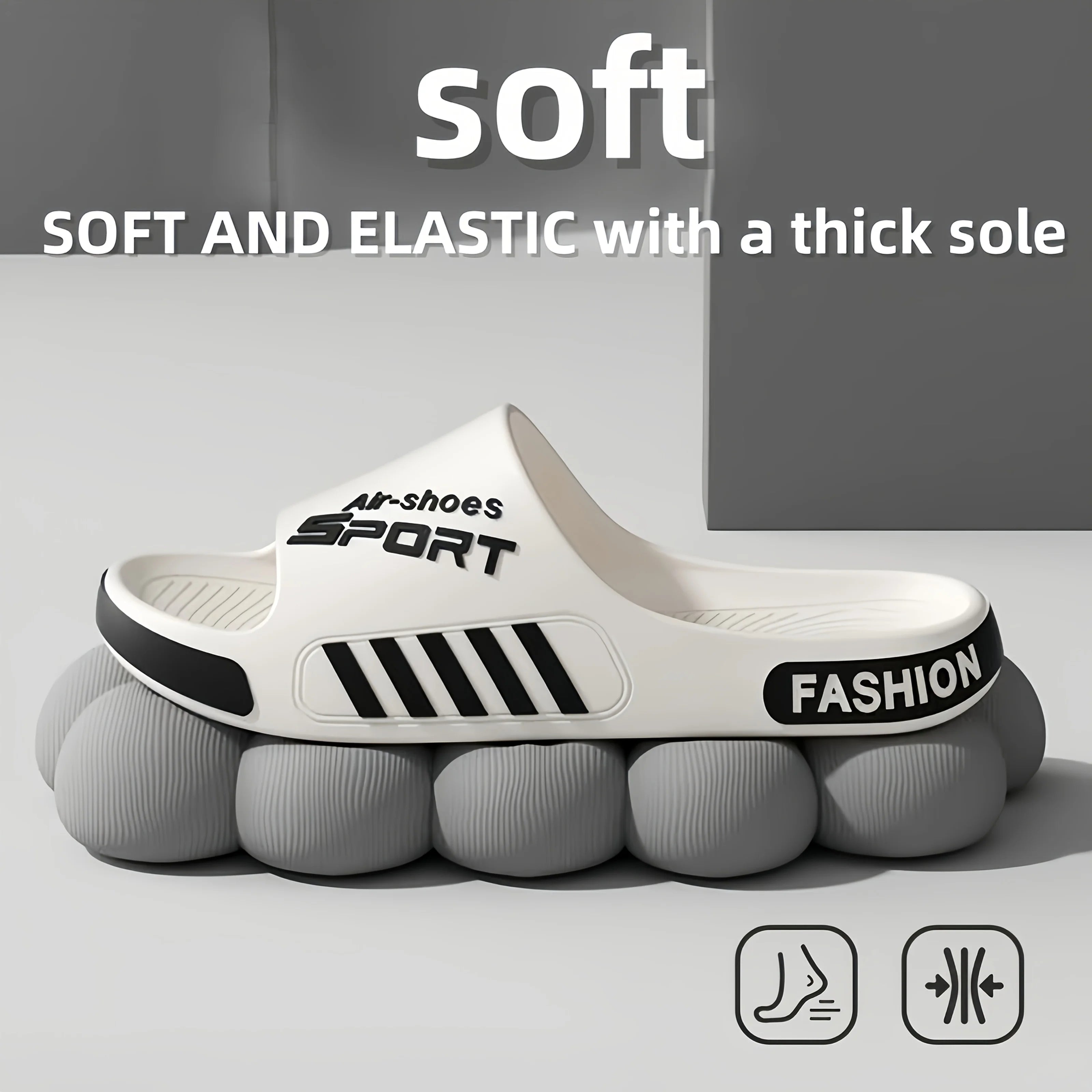 Pantoufles d'extérieur de Style Sport pour hommes, antidérapantes, légères, pour la maison et la plage, chaussures confortables pour usage extérieur