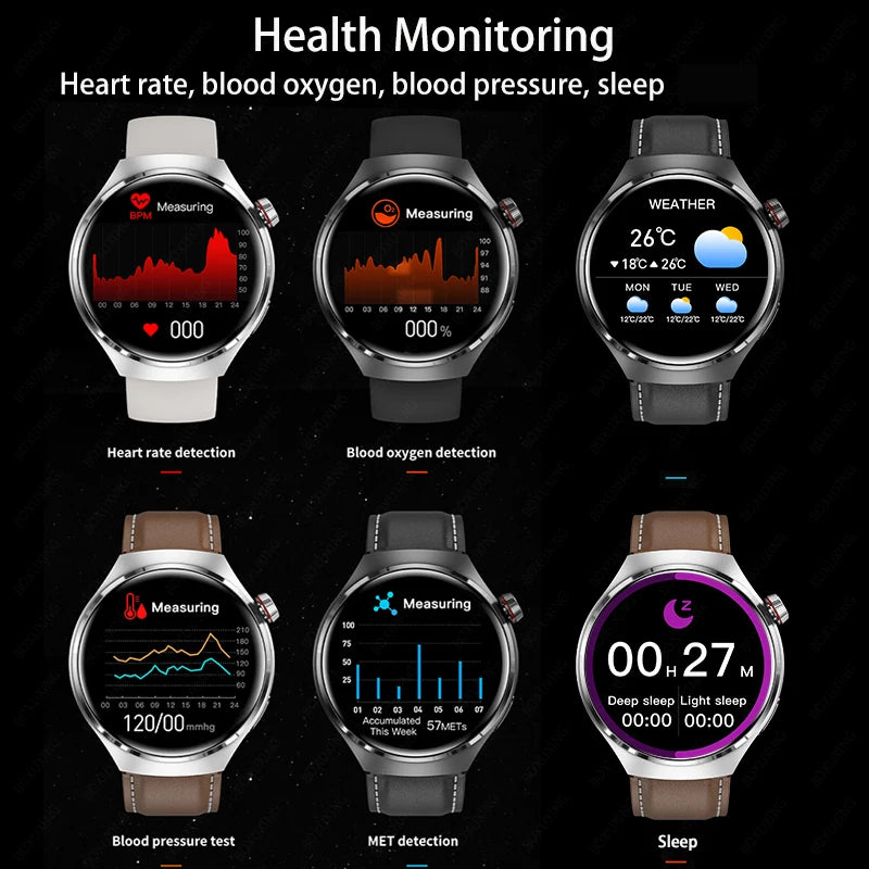 Nouvelle Montre Connectée GPS 4 Pro 2026 pour Hommes, Écran AMOLED 360*360, Fréquence Cardiaque, Appel Bluetooth, Étanche IP68, Montre Intelligente Sportive pour Homme