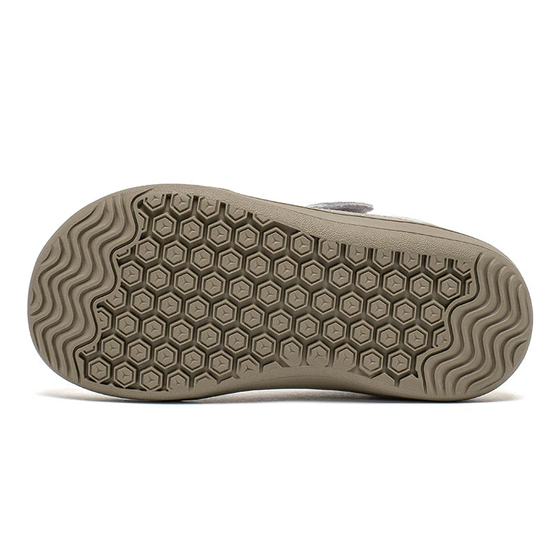HOBIBEAR chaussures pieds nus à bout large enfants minimaliste crochet boucle espadrilles décontractées maille respirant zéro chute chaussures