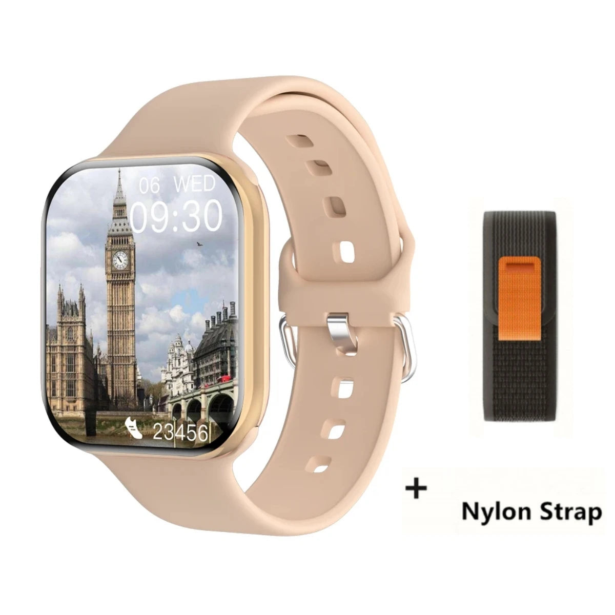 Montre connectée GPS pour hommes et femmes, compatible avec Apple Watch série 10, affichage permanent, mesure de la température corporelle, appels Bluetooth, NFC, pour iOS et Android