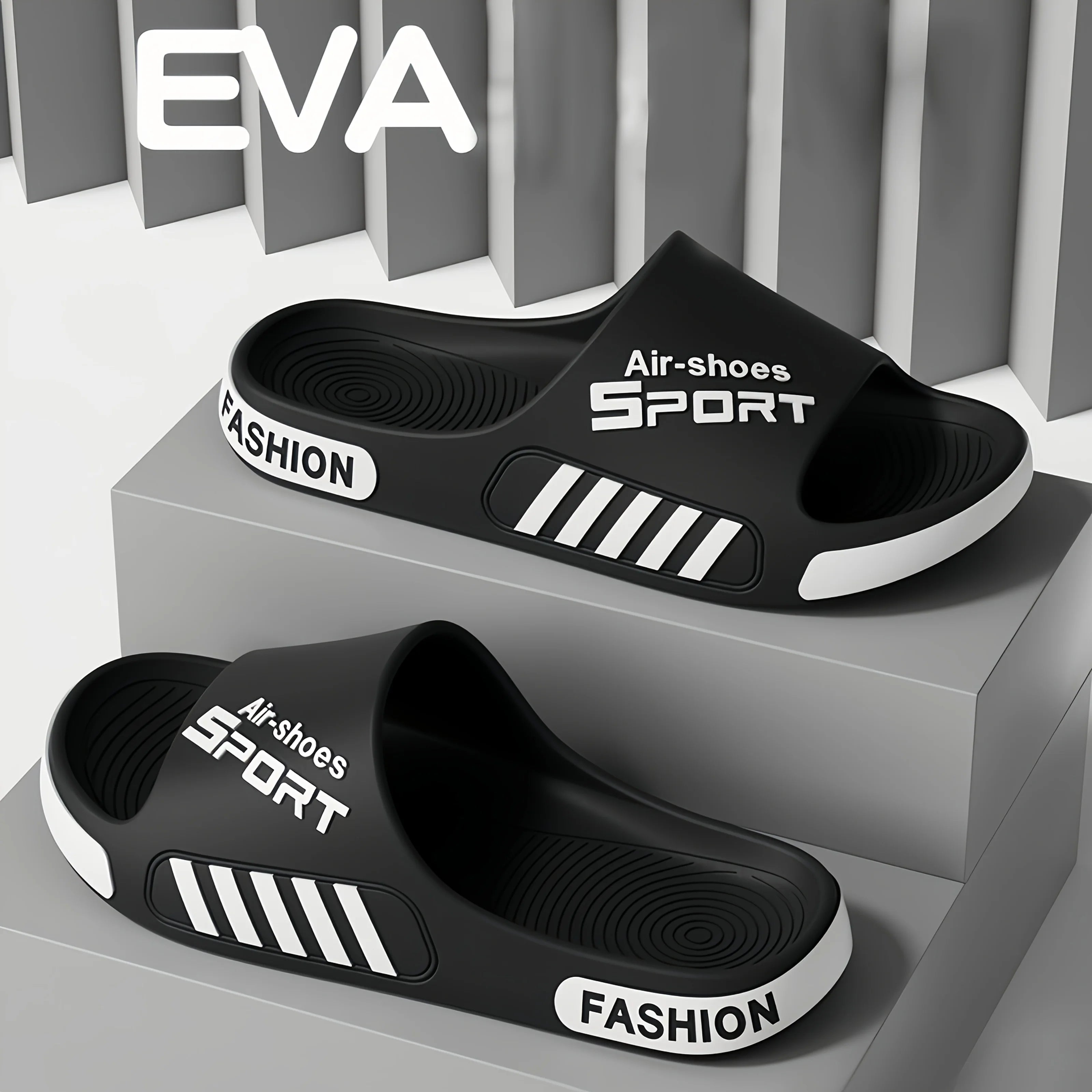 Pantoufles d'extérieur de Style Sport pour hommes, antidérapantes, légères, pour la maison et la plage, chaussures confortables pour usage extérieur