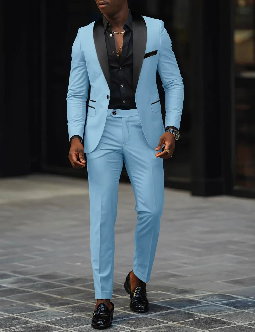 Veste de costume deux pièces décontractée pour hommes, nouvelle mode Business, confortable et respirant, coupe cintrée, fente latérale, bouton unique + pantalon