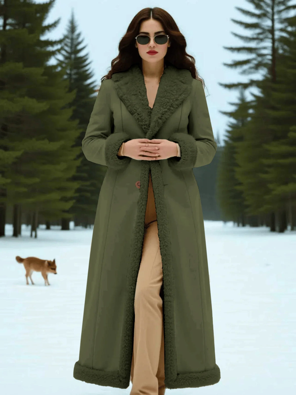 Manteau d'hiver épais et chaud pour femme, manteau rembourré doublé en peluche, rétention de la chaleur avec Silhouette de Style britannique Vintage