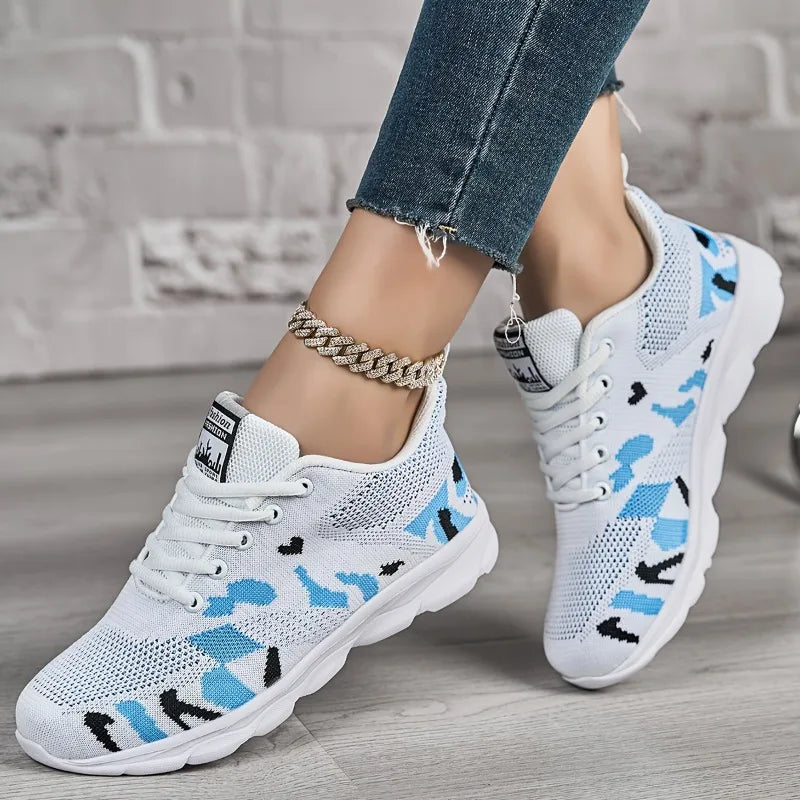 Chaussures de sport en mesh camouflage pour hommes, chaussures décontractées durables pour hommes, chaussures antidérapantes pour le tennis, la randonnée en plein air, baskets légères et plates