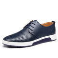 Mocassins creux en maille respirante pour hommes, chaussures plates d'été, chaussures de conduite pour hommes, chaussures en cuir d'affaires classiques à lacets, mode 2024