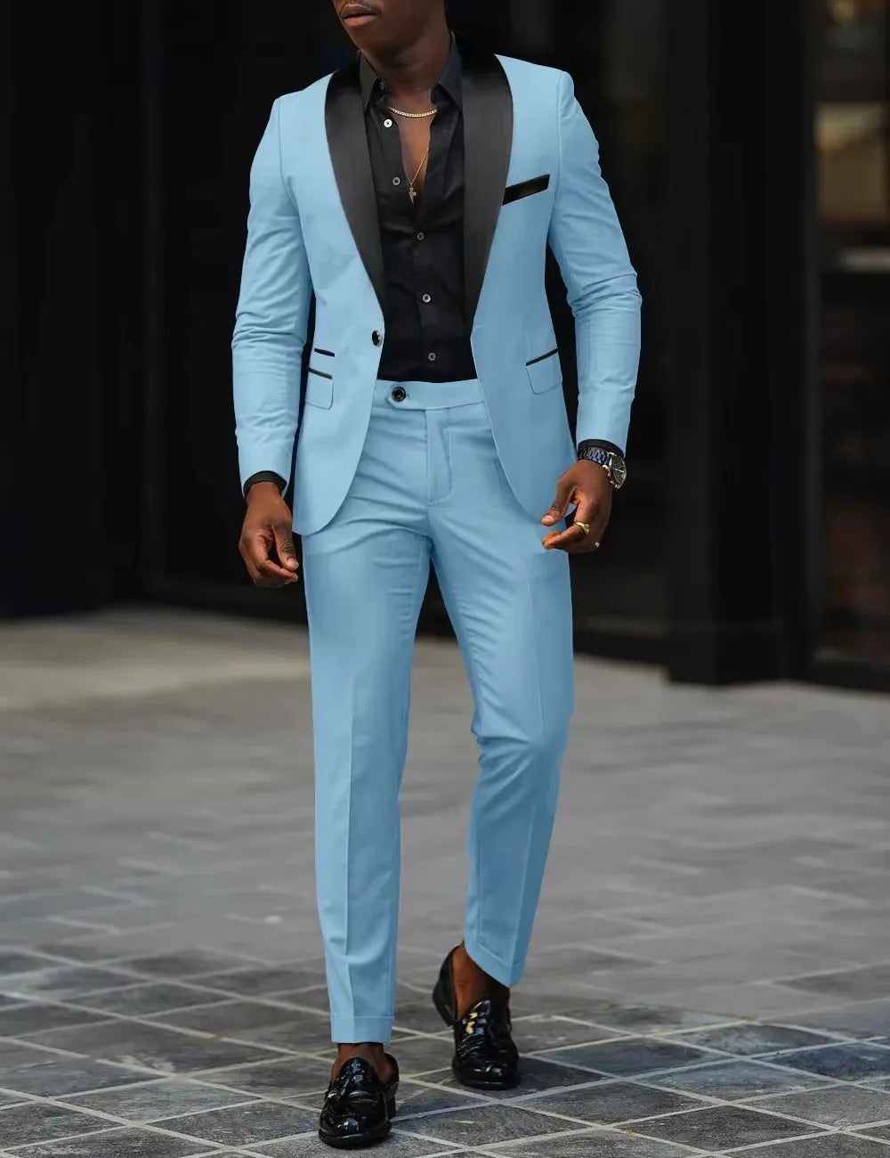 Veste de costume deux pièces décontractée pour hommes, nouvelle mode Business, confortable et respirant, coupe cintrée, fente latérale, bouton unique + pantalon