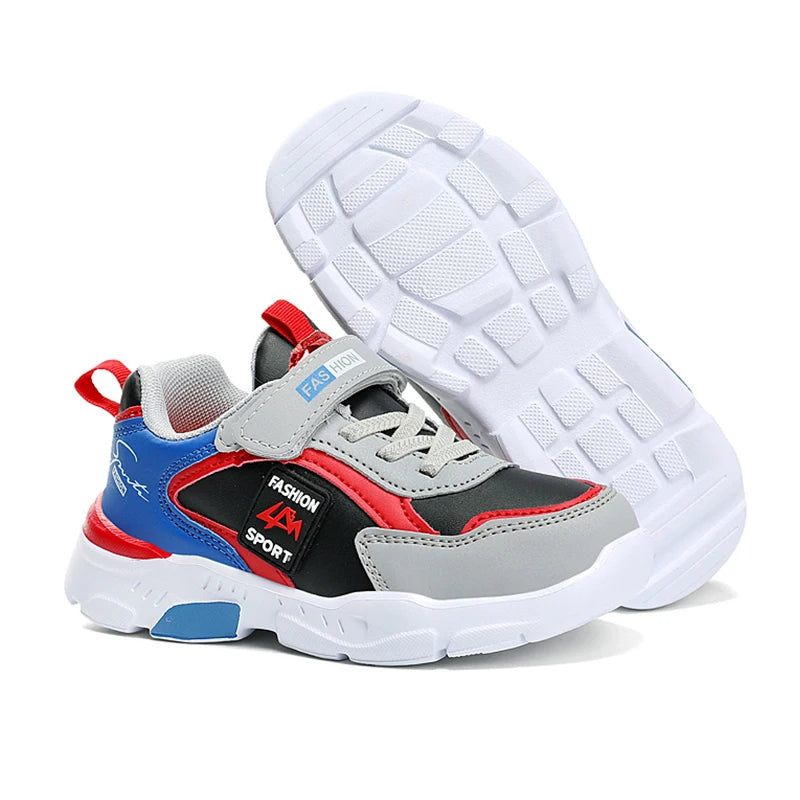 Chaussures de sport pour enfants pour garçons, chaussures de sport décontractées respirantes en maille à la mode baskets de course légères pour étudiants