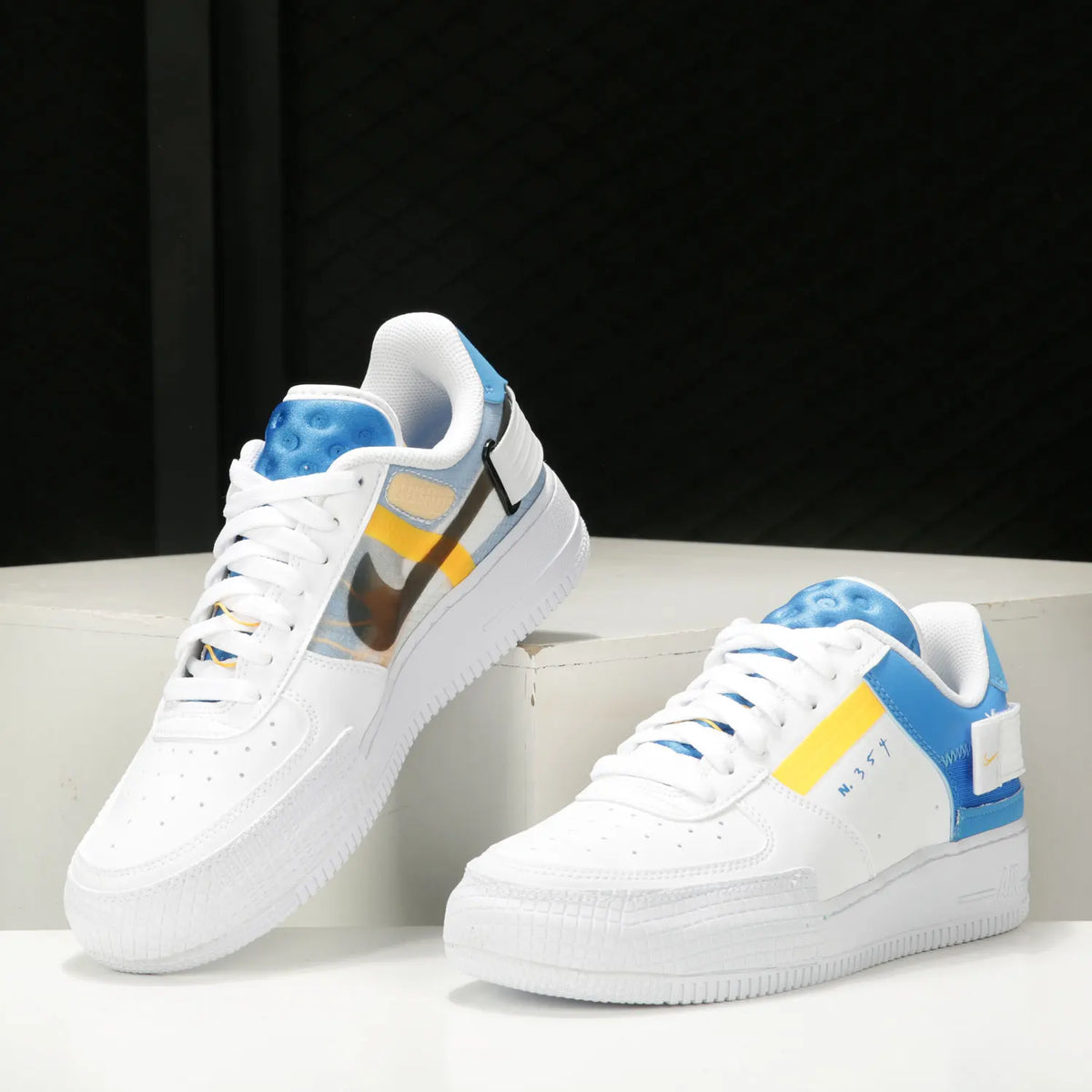 Nike véritable AIR Force 1 chaussures de sport décontractées à la mode pour hommes et femmes CK6923-101