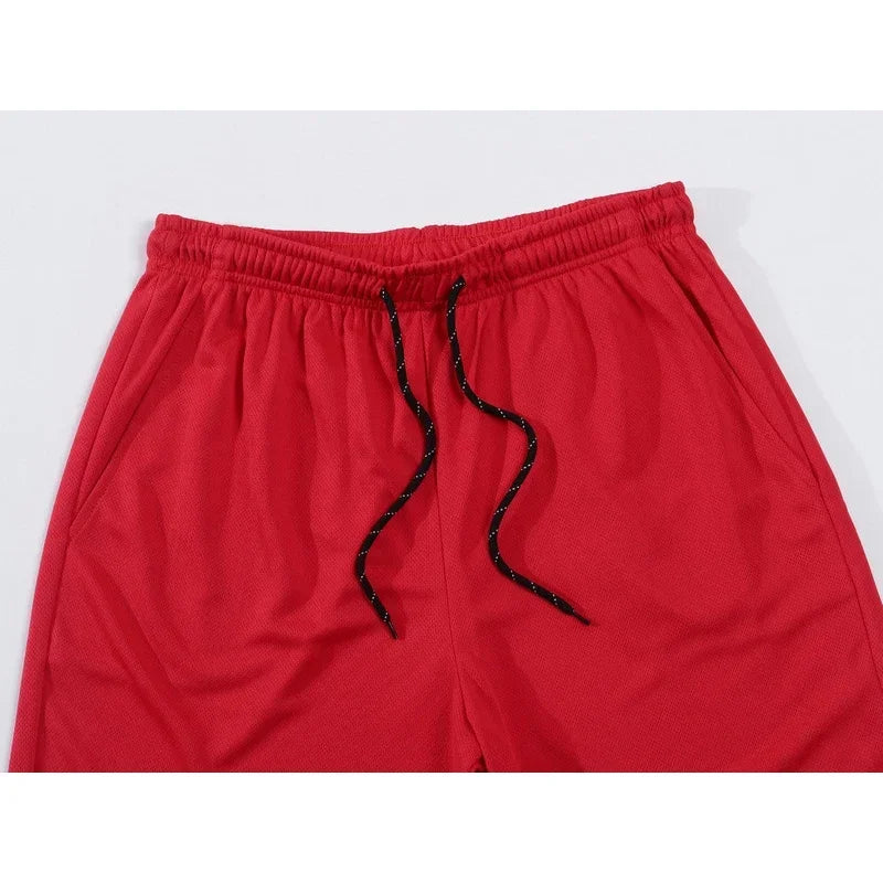 Shorts d'été 2026 pour hommes – Nouveaux shorts de sport décontractés en polyester respirant avec cordon élastique pour le basketball et la course à pied
