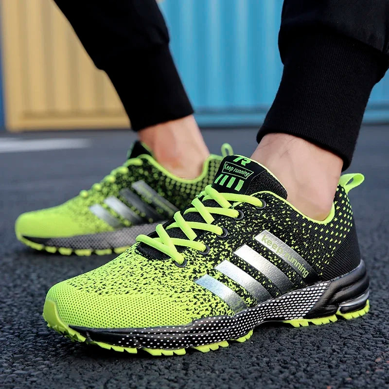 Baskets d'extérieur respirantes pour hommes, chaussures de sport légères, chaussures de course confortables, marche et entraînement, été