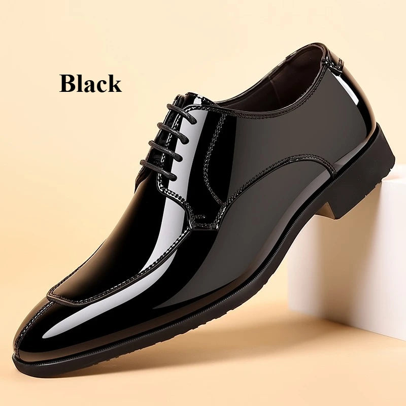 Chaussures habillées pour hommes d'affaires en cuir verni tendance chaussures de fête pour hommes chaussures décontractées à semelle souple grande taille 38-48 chaussures pour hommes de haute qualité
