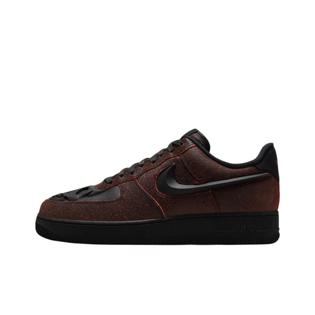 Nike Air Force 1 LOW Halloween 2024 Chaussures de skateboard basses en cuir doux et confortables unisexes bordeaux