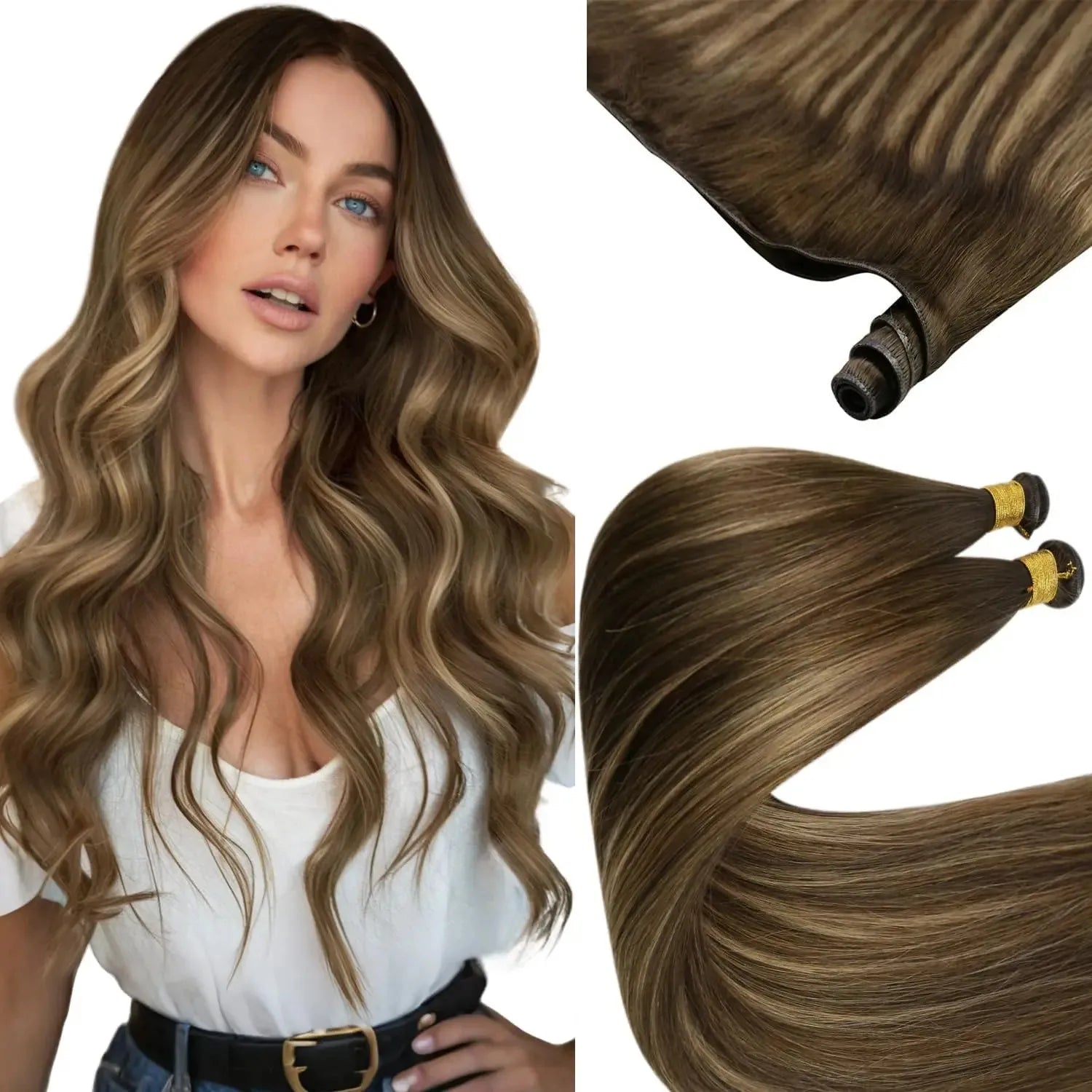Sunny Hair Genius trame Extensions de cheveux cheveux humains coudre dans les Extensions génie trames de cheveux humains cheveux brésiliens pour les femmes