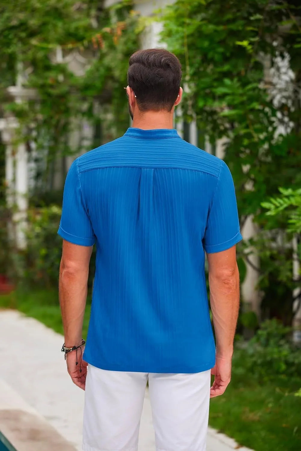 Chemise hawaïenne rétro en coton et lin pour hommes, décontractée, ample, avec boutons sportifs à col montant, nouvelle collection 2025
