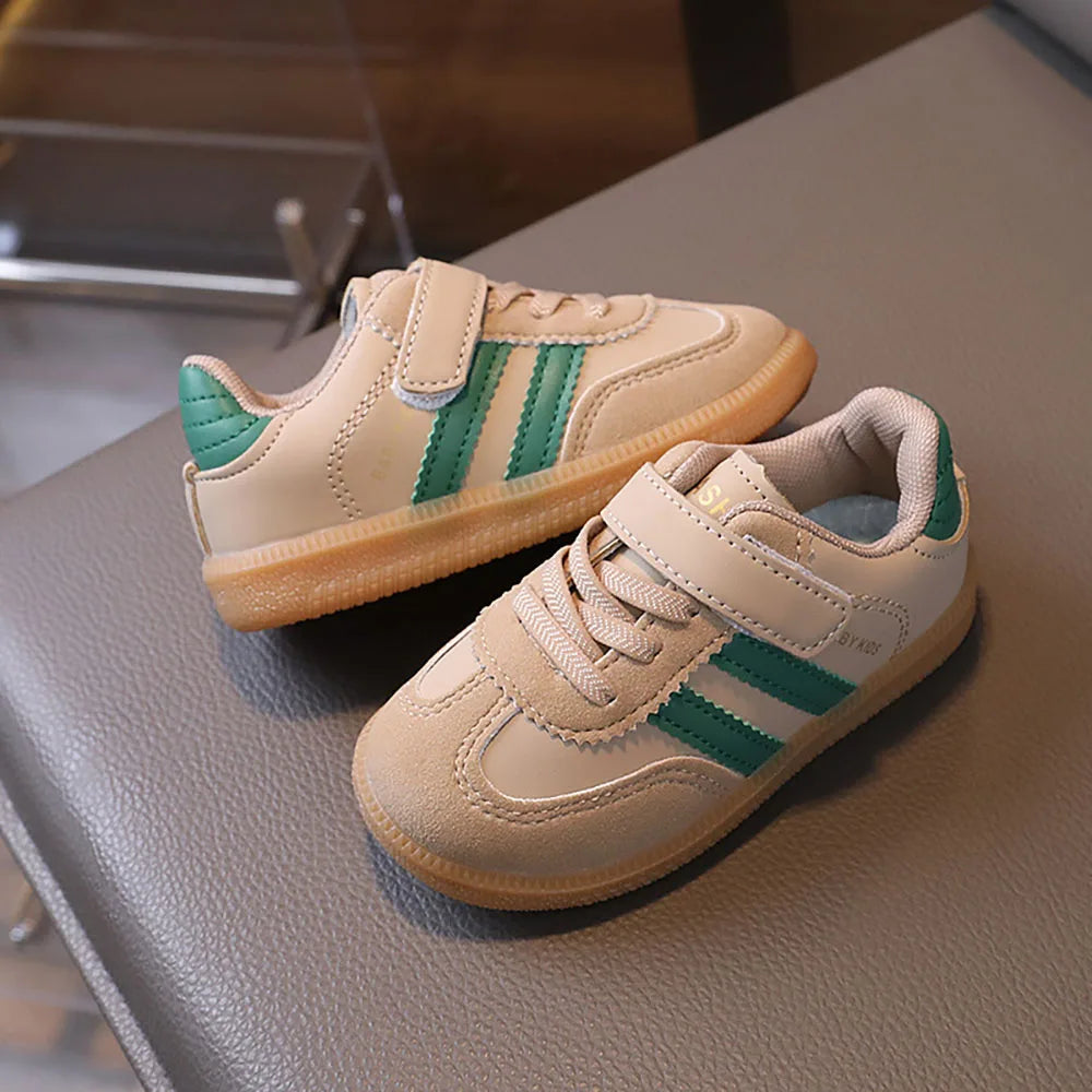 Chaussures de Sport en cuir PU pour enfants, baskets imperméables à semelles souples pour filles, chaussures ergonomiques antidérapantes pour tout-petits