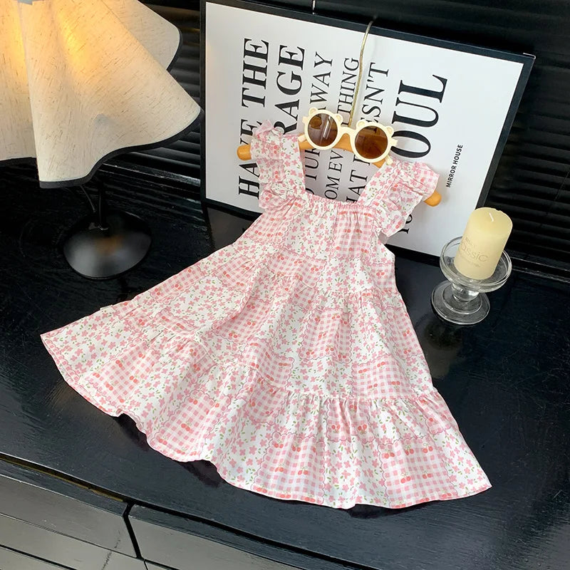 Robe d'été 2026 pour filles à manches volantées, robes de princesse imprimées à volants pour enfants de 1 à 12 ans, vêtements de vacances
