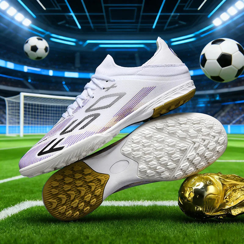 Nouvelles chaussures de football pour hommes, antidérapantes, pour futsal en salle, crampons pour terrain gazonné, baskets de haute qualité, modèle haut de gamme, très vendues, pour l'extérieur