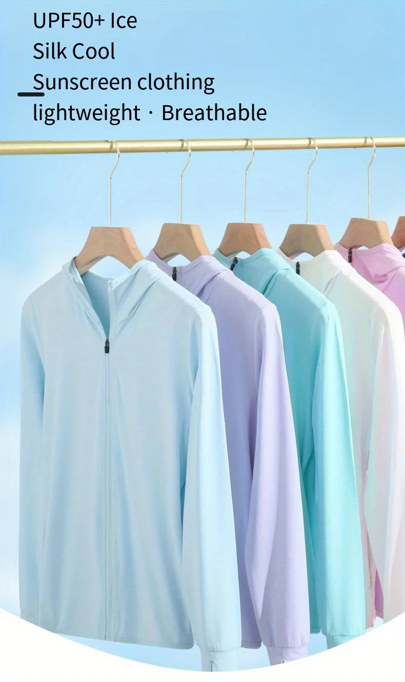 InjUV-Veste de Bain pour Femme, Protection Solaire, Fermeture Éclair Avant, Udissolvant 50 +, Vêtements de Pêche, Été