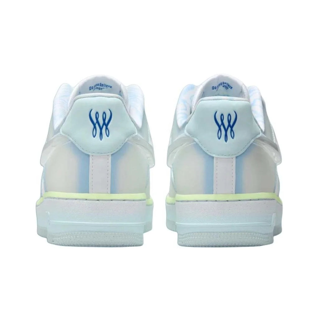 Nike Air Force 1 Skateboard Shoes Chaussures basses pour femme Blanc Bleu Vert