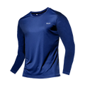 T-Shirt à manches longues en soie glacée pour hommes, Section fine, séchage rapide, respirant, Simple, vêtements de sport décontractés en plein air, équipement de Fitness, printemps