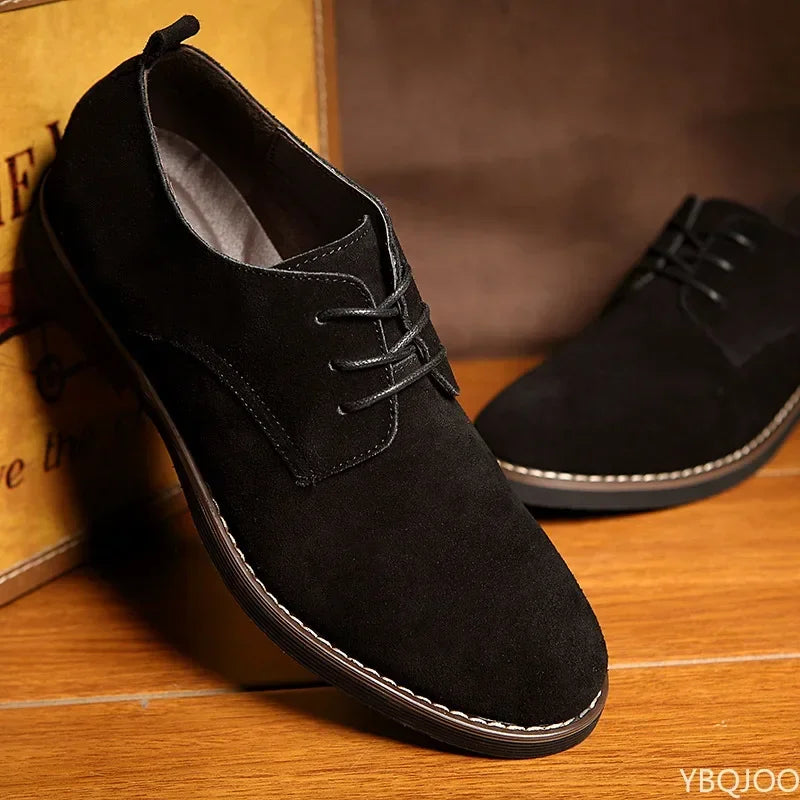 Chaussures Oxford pour hommes en cuir suédé PU, grandes tailles 38-48, chaussures décontractées pour hommes printemps-automne, chaussures habillées pour hommes