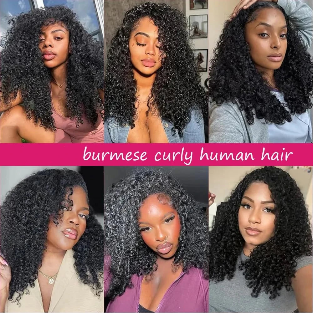 Extensions de Cheveux Bouclés Birmans Vierges Non Traités, 28-30 Pouces, 1, 3 ou 4 Paquets, avec Boucles Spirales aux Extrémités