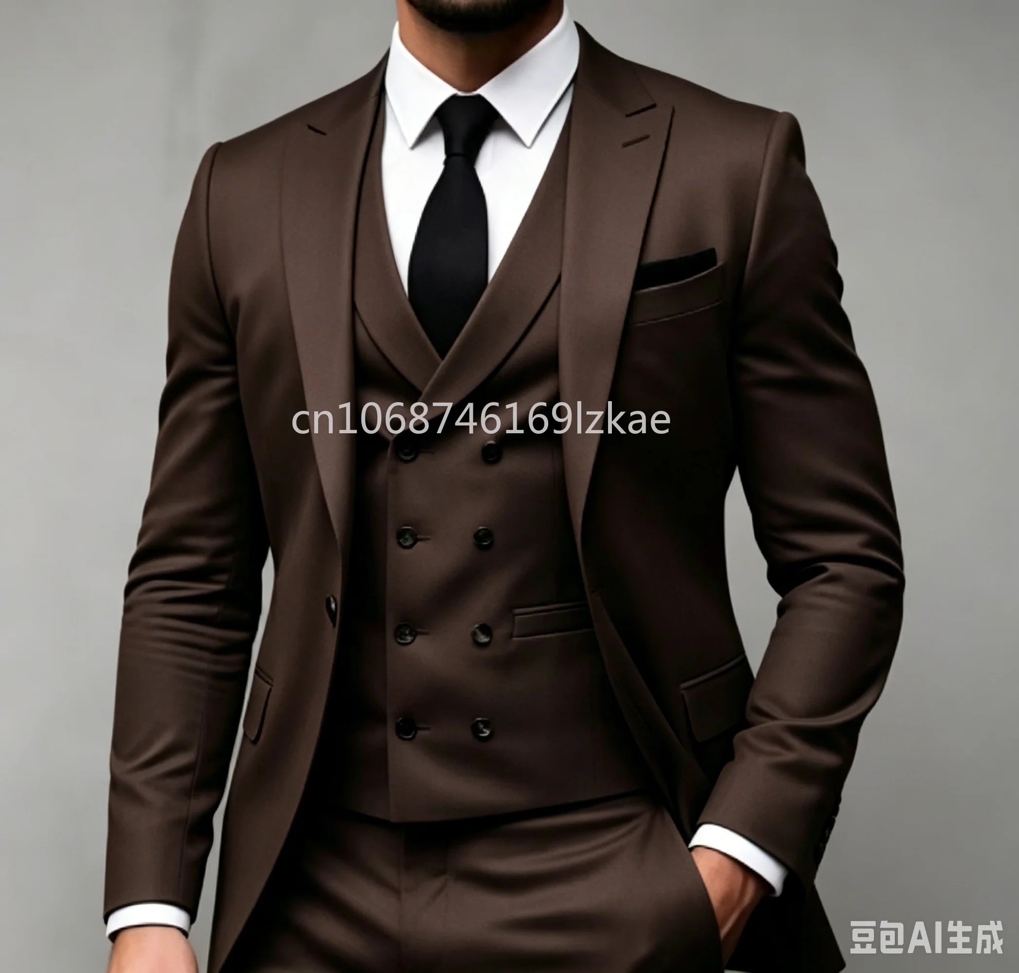 Costume 3 pièces vert costume de fête de mariage Traje Americana Hombre