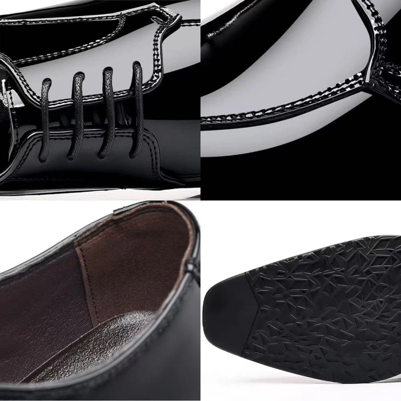 Chaussures habillées pour hommes d'affaires en cuir verni tendance chaussures de fête pour hommes chaussures décontractées à semelle souple grande taille 38-48 chaussures pour hommes de haute qualité
