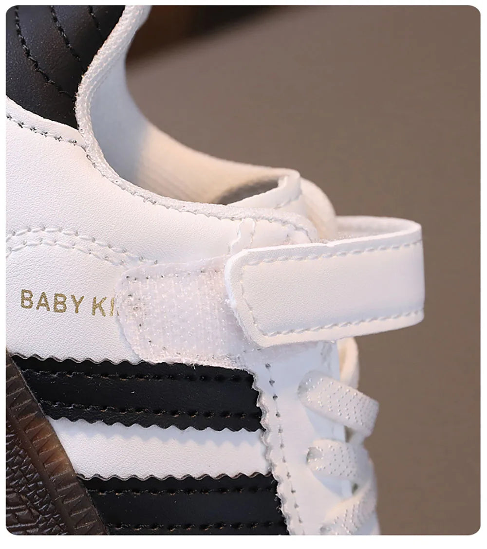 Chaussures de Sport en cuir PU pour enfants, baskets imperméables à semelles souples pour filles, chaussures ergonomiques antidérapantes pour tout-petits