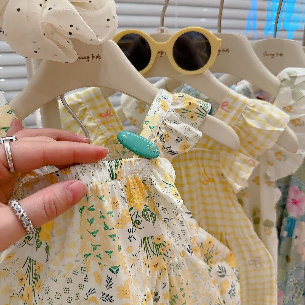 Robe d'été 2026 pour filles à manches volantées, robes de princesse imprimées à volants pour enfants de 1 à 12 ans, vêtements de vacances