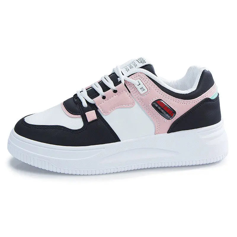 2023Women baskets en cuir PU chaussures pour femmes plate-forme blanche baskets décontractées printemps été femme conseil chaussures plates dames formateurs