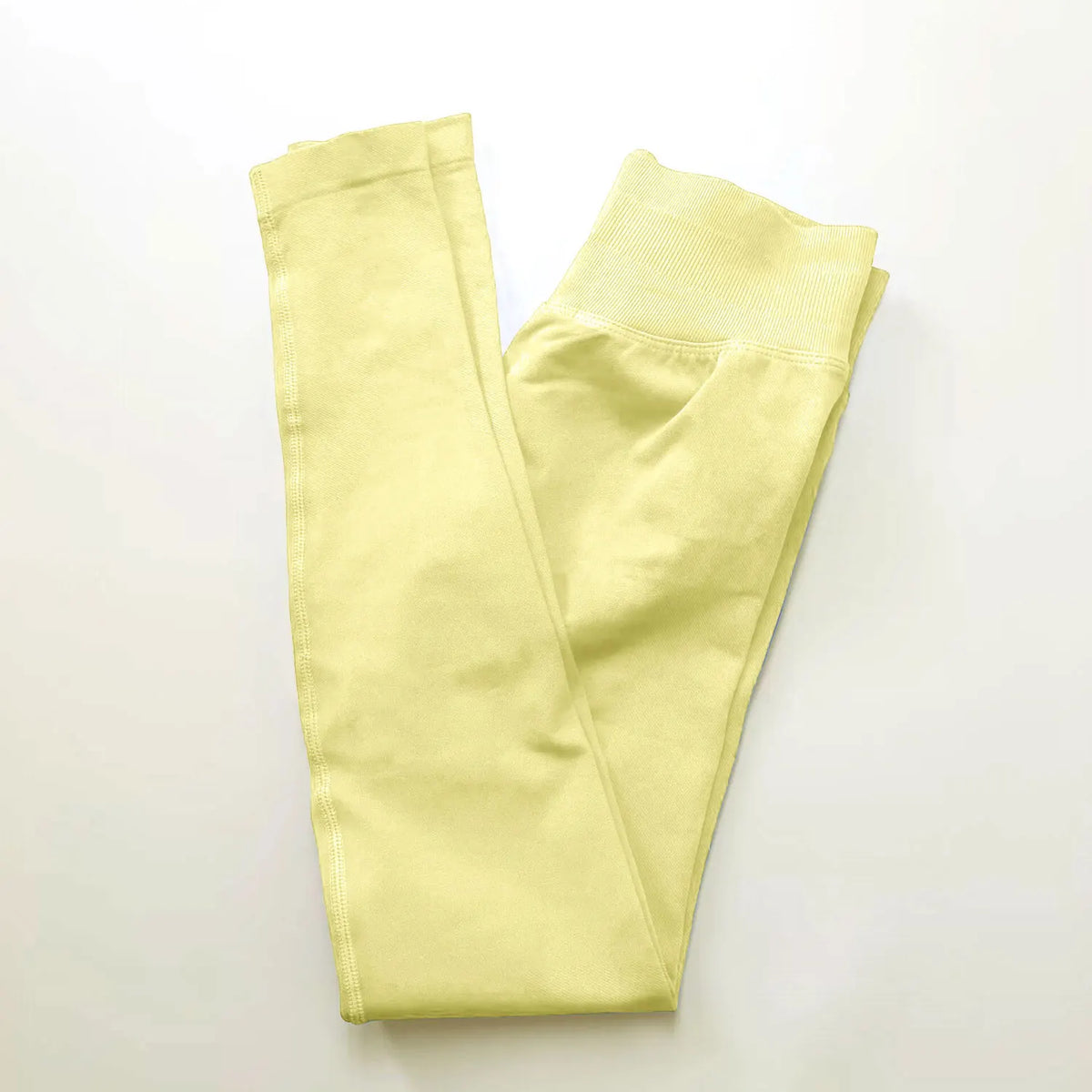 NCLAGEN Leggings de yoga pour femme, pantalon de sport sans couture, avec bande côtelée basse, vêtements de gym, tenue de fitness, collants effet scrunch bum