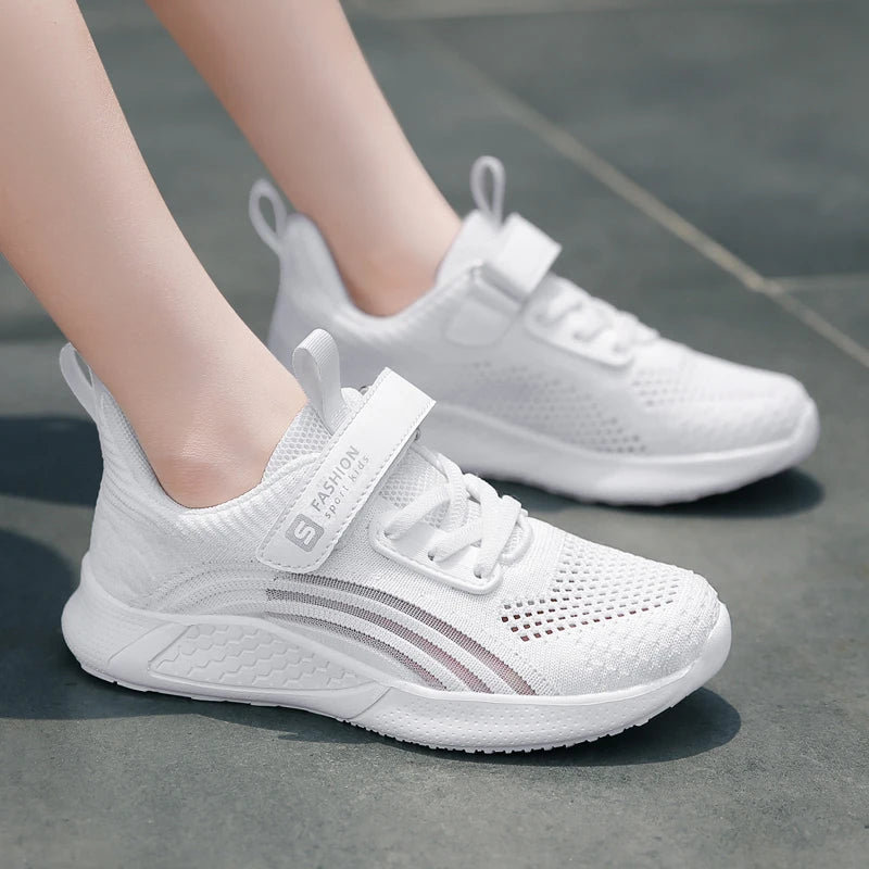 Chaussures de Course en Maille Blanche pour Fille, Baskets de dehors Légères et Colorées, à la Mode, pour Été et Automne, 2025