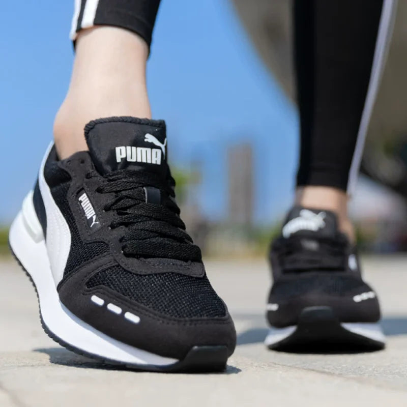 PUMA Chaussures d'entraînement unisexes 373117-01 2026, baskets de sport décontractées respirantes en maille noire pour hommes et femmes, été