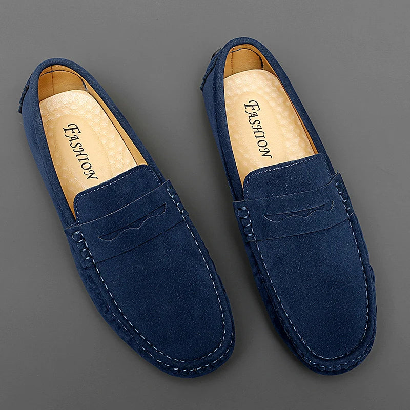 Mocassins en cuir suédé pour hommes, nouvelle mode, chaussures de marche, confortables, plates, classiques, Style Original, chaussures décontractées pour hommes