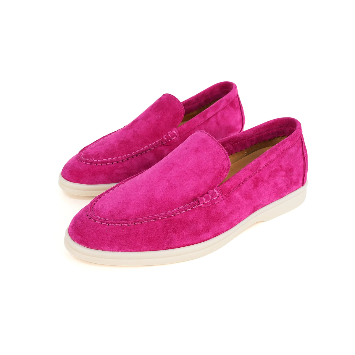 Chaussures plates de luxe en cuir pour femmes, mocassins de créateur, chaussures de marche confortables pour femmes, chaussures décontractées d'été, décontractées 44