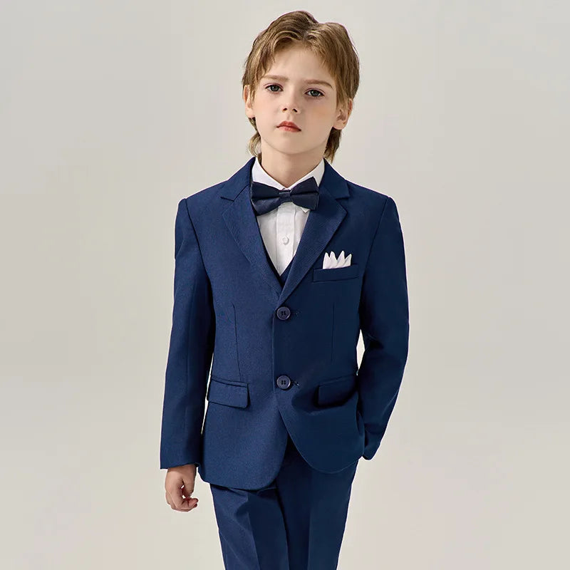 Jakcet-Robe de Soirée Verte avec Nministériels d Papillon pour Enfant, Costume de Cérémonie d'Anniversaire, Photographie de Mariage, 4 Pièces/Ensemble