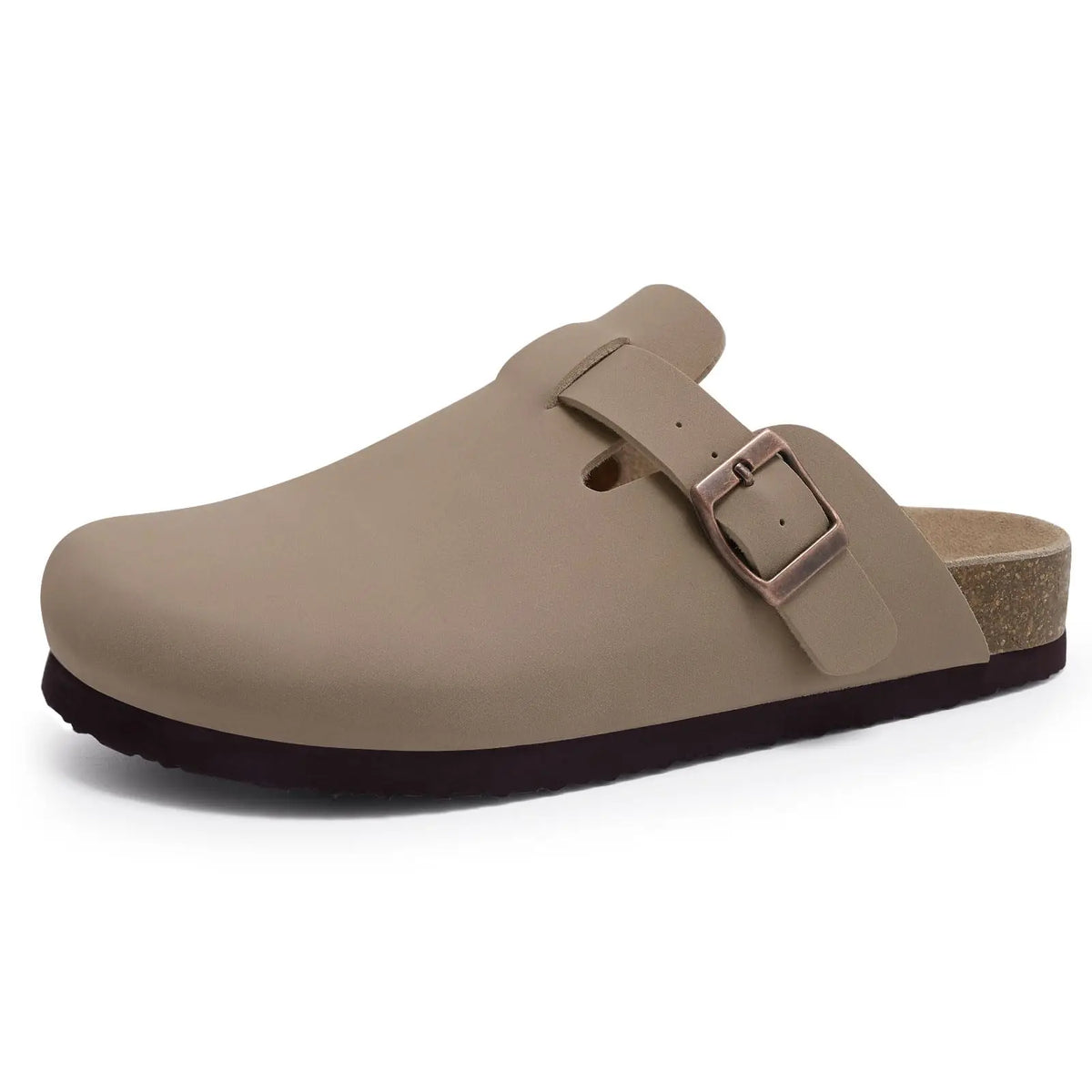 Comwarm – Mules en daim pour femmes, pantoufles, sabots pour hommes, sandales à semelle intérieure en liège avec Support d'arc, diapositives de plage en plein air, chaussures de maison