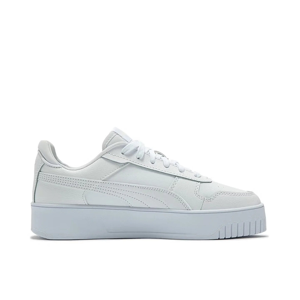 Puma Carina Street : baskets basses confortables, minimalistes, de haute qualité, durables et antidérapantes pour femmes – Blanc 389390-01