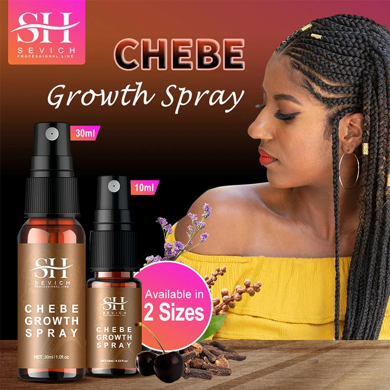 Spray Chebe pour la croissance rapide des cheveux, 10ml, traitement contre la perte de cheveux, Traction, Spray d'alopécie, réparation des dommages, Anti-casse des cheveux, Spray de soins capillaires