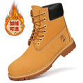 Chaussures de marche pour hommes de haute qualité mode Sports de plein air loisirs bottes hautes hiver velours anti-dérapant plat à lacets bottes pour homme