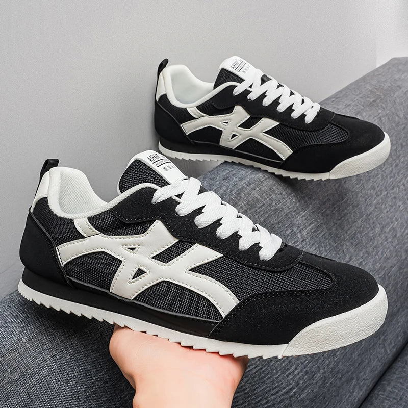 Chaussures décontractées pour hommes, baskets tendance à lacets, légères, confortables, respirantes, pour la marche quotidienne