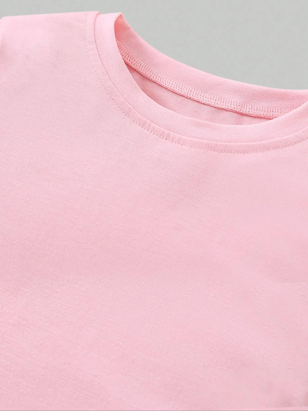 Vêtements pour enfants, ensemble à manches courtes pour filles de 4 à 12 ans, rose et noir, style doux et cool, ensemble pantalon évasé à manches courtes avec imprimé 67 Six Seven, pantalon et haut à manches courtes a