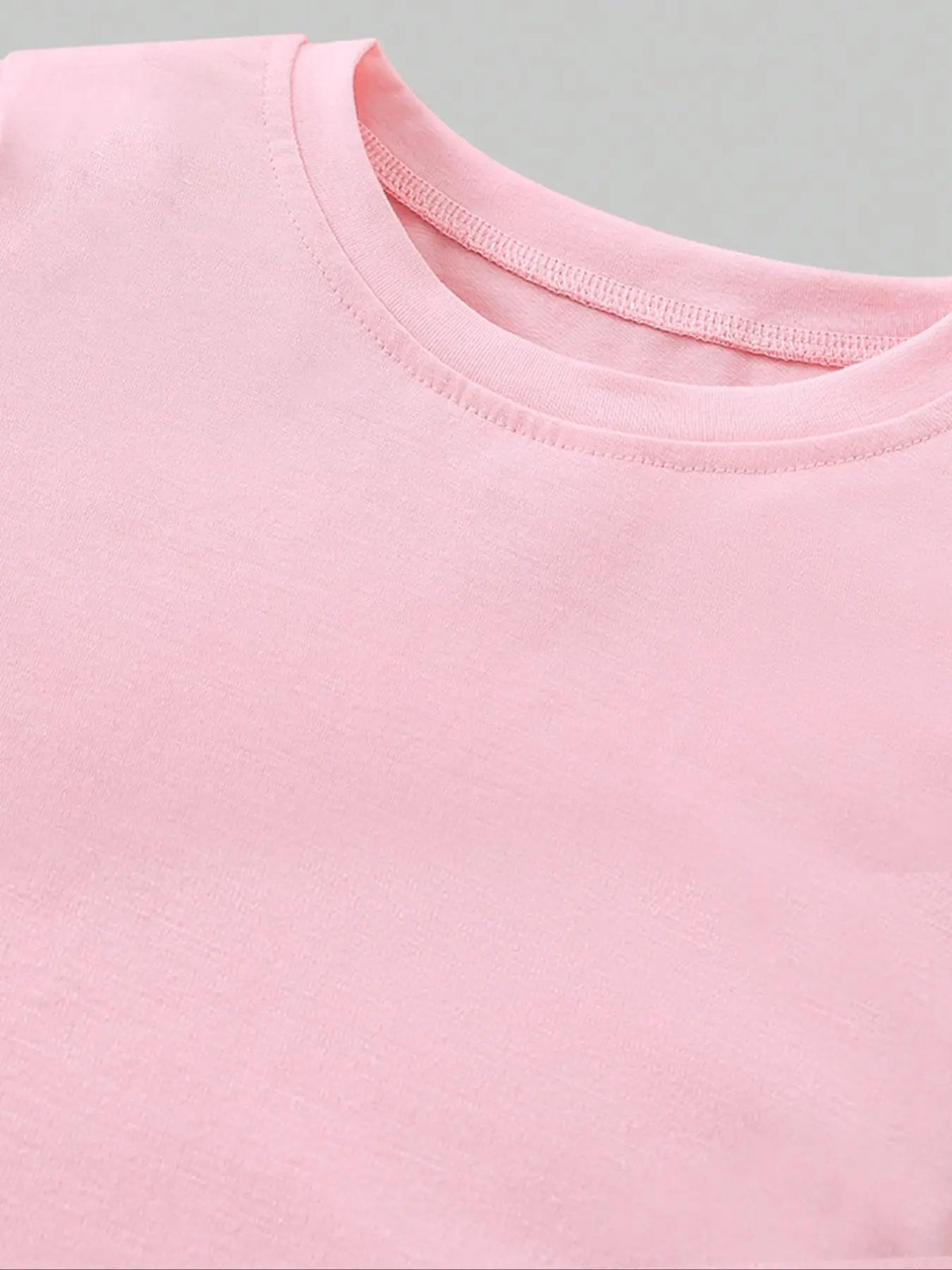 Vêtements pour enfants, ensemble à manches courtes pour filles de 4 à 12 ans, rose et noir, style doux et cool, ensemble pantalon évasé à manches courtes avec imprimé 67 Six Seven, pantalon et haut à manches courtes a